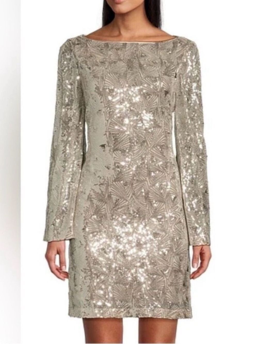NWT $149 Preston & York – “Marlee” Silver Sequin Dress